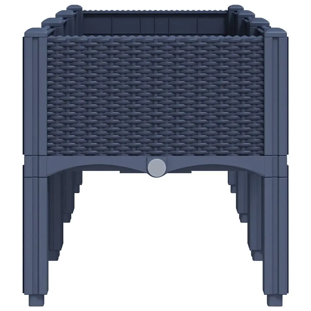 Elevated Garden Planter Box with Rattan Look