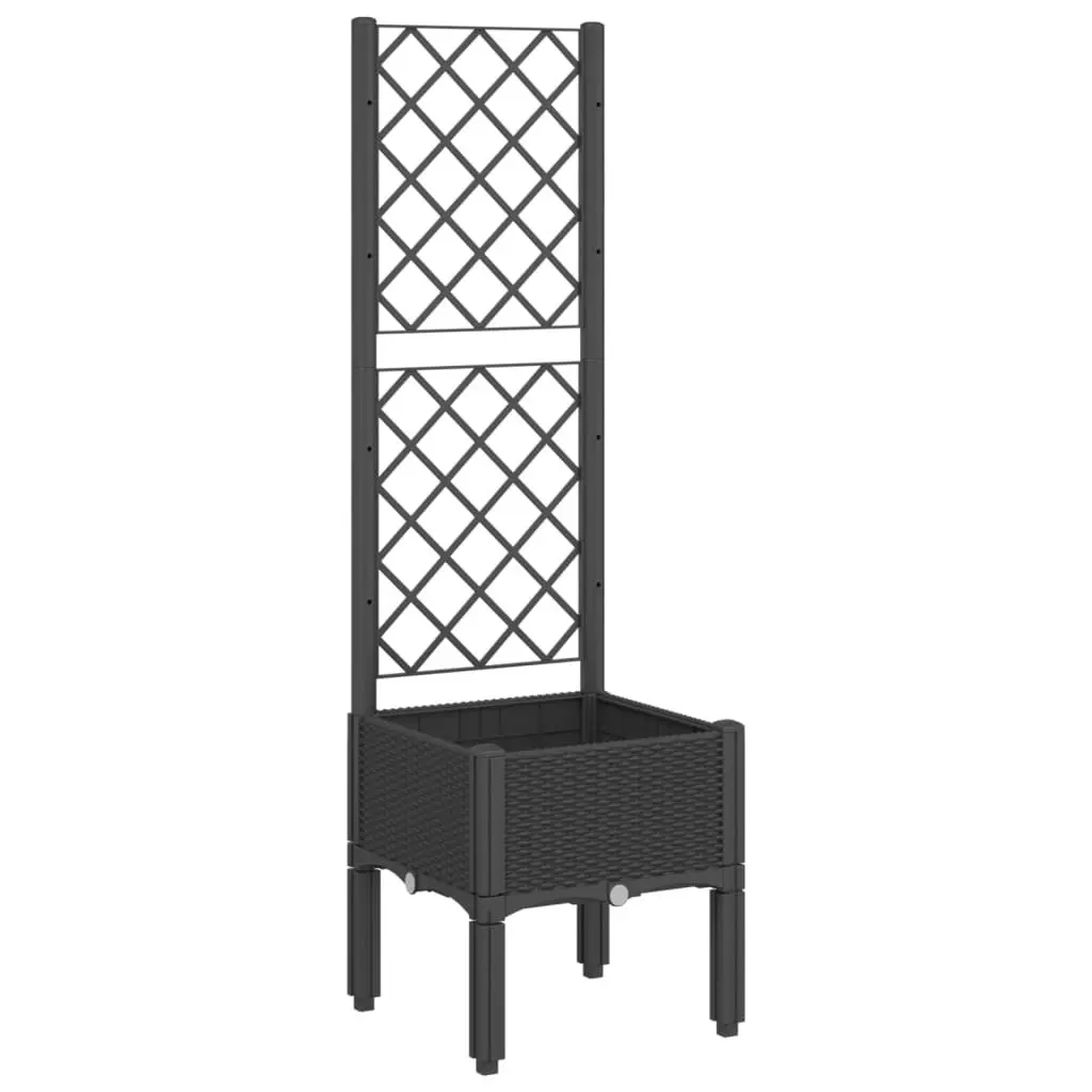 Garden Planter Polypropylene 40x40x142cm Black