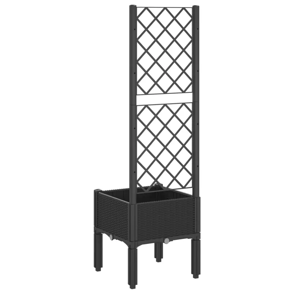 Garden Planter Polypropylene 40x40x142cm Black