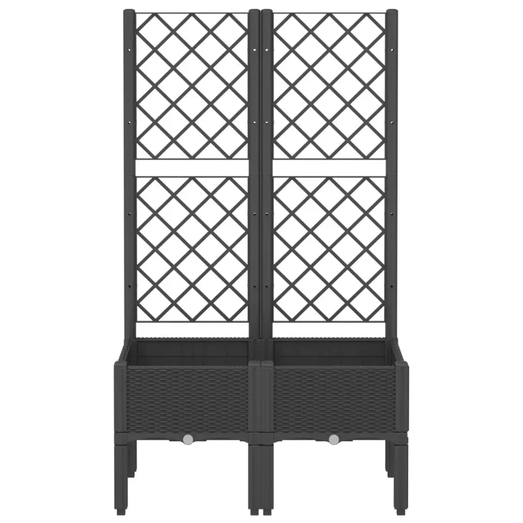 Garden Planter Polypropylene 80x40x142cm Black
