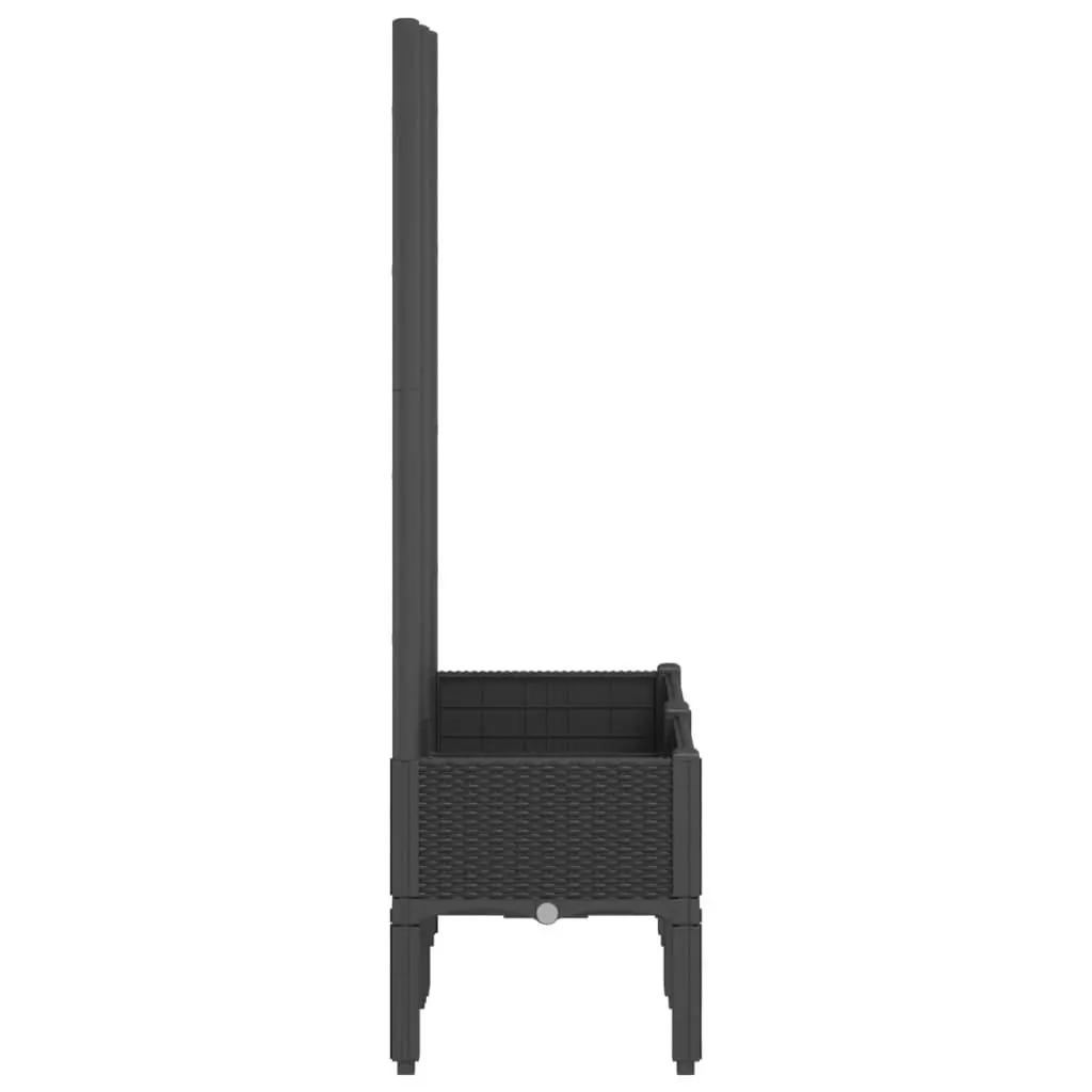 Garden Planter Polypropylene 80x40x142cm Black