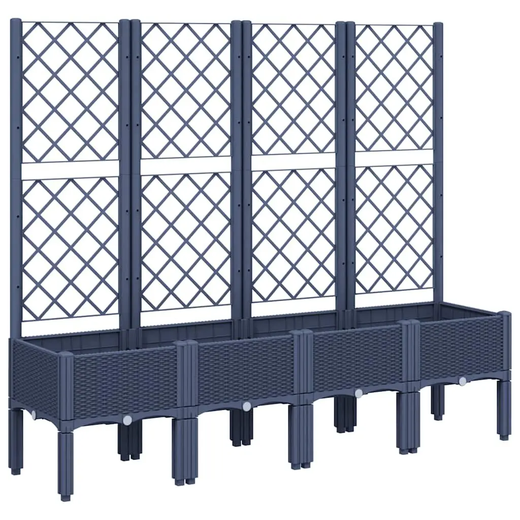 Garden Planter with Integrated Trellis for Climbing Plants