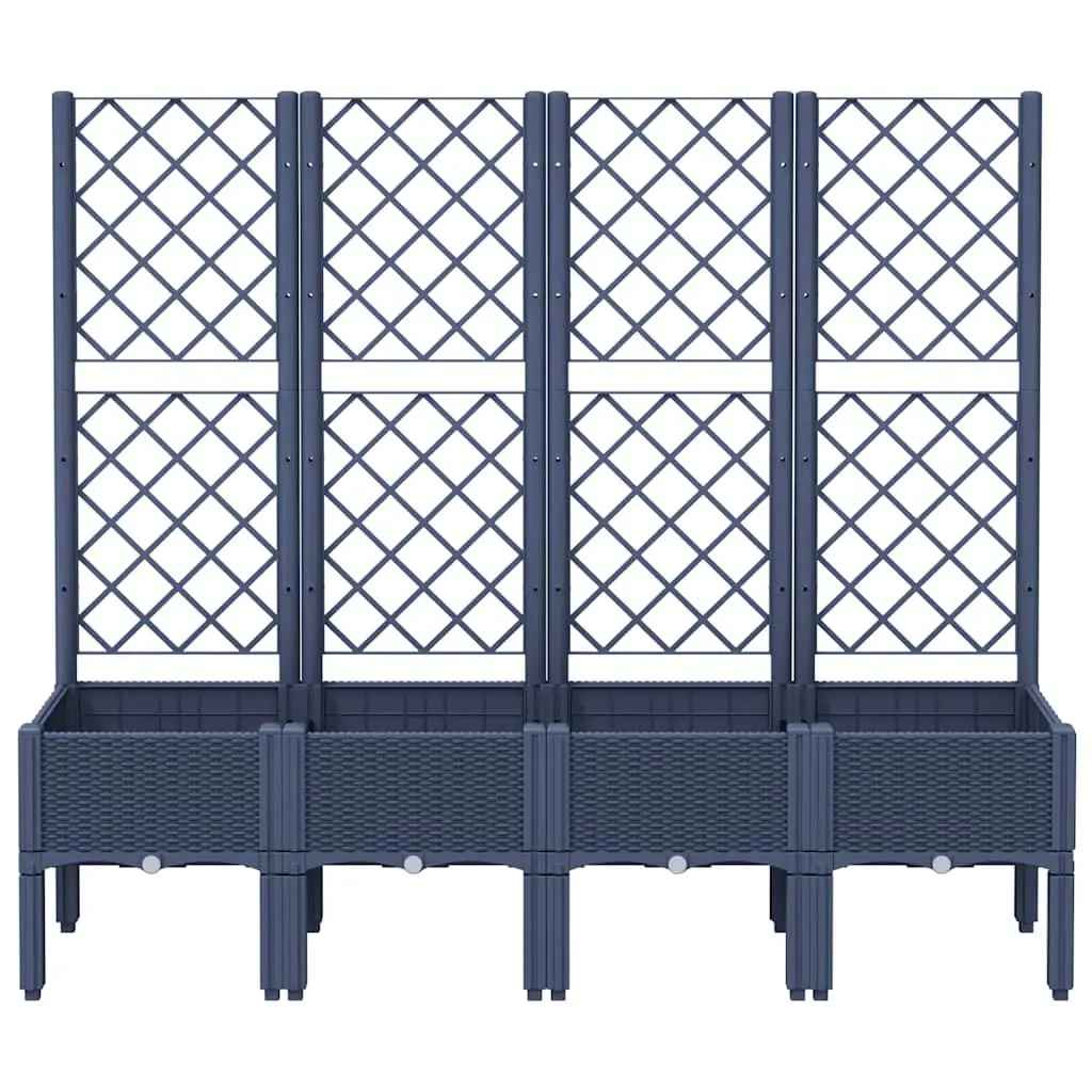 Garden Planter with Integrated Trellis for Climbing Plants