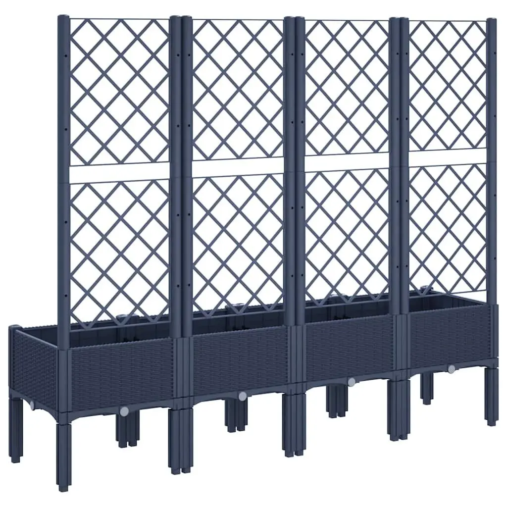 Garden Planter with Integrated Trellis for Climbing Plants