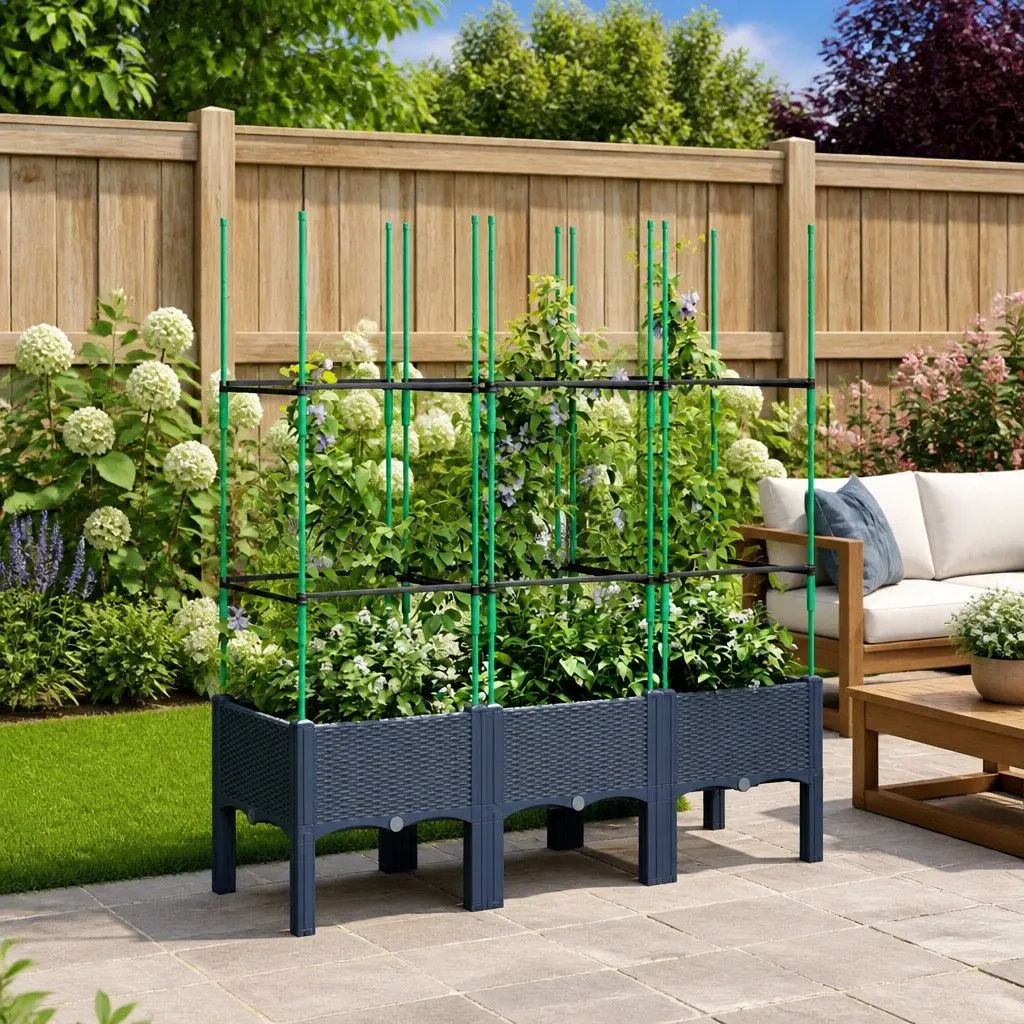 Garden Planter with Trellis for Climbing Plants