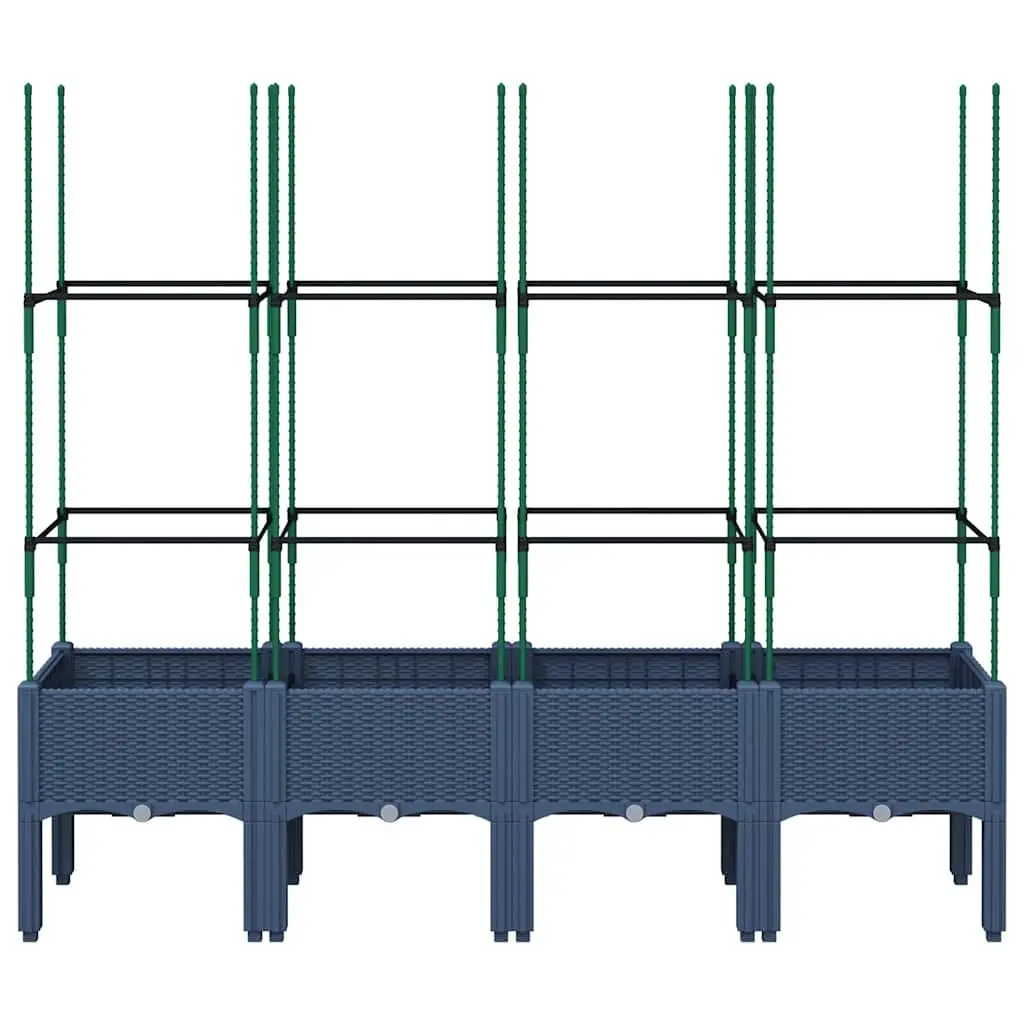 Garden Planter Polypropylene 160x40x142.5cm Grey