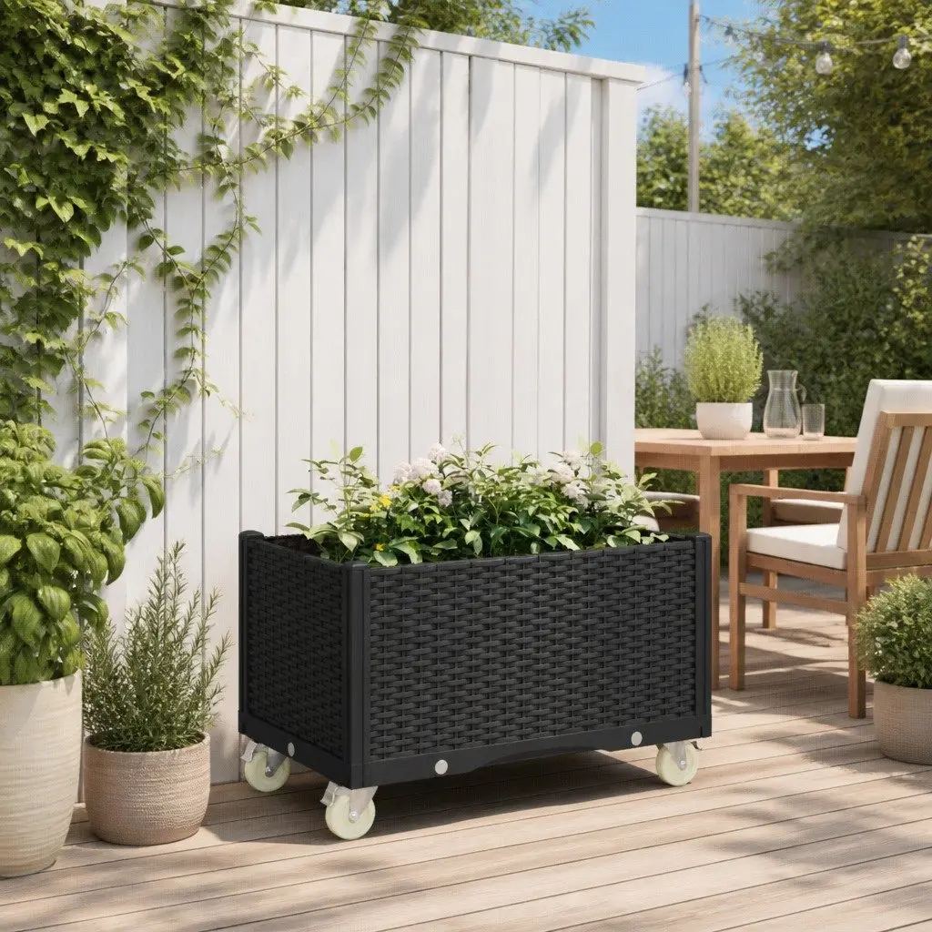 Garden Planter on Wheels for Climbing Plants