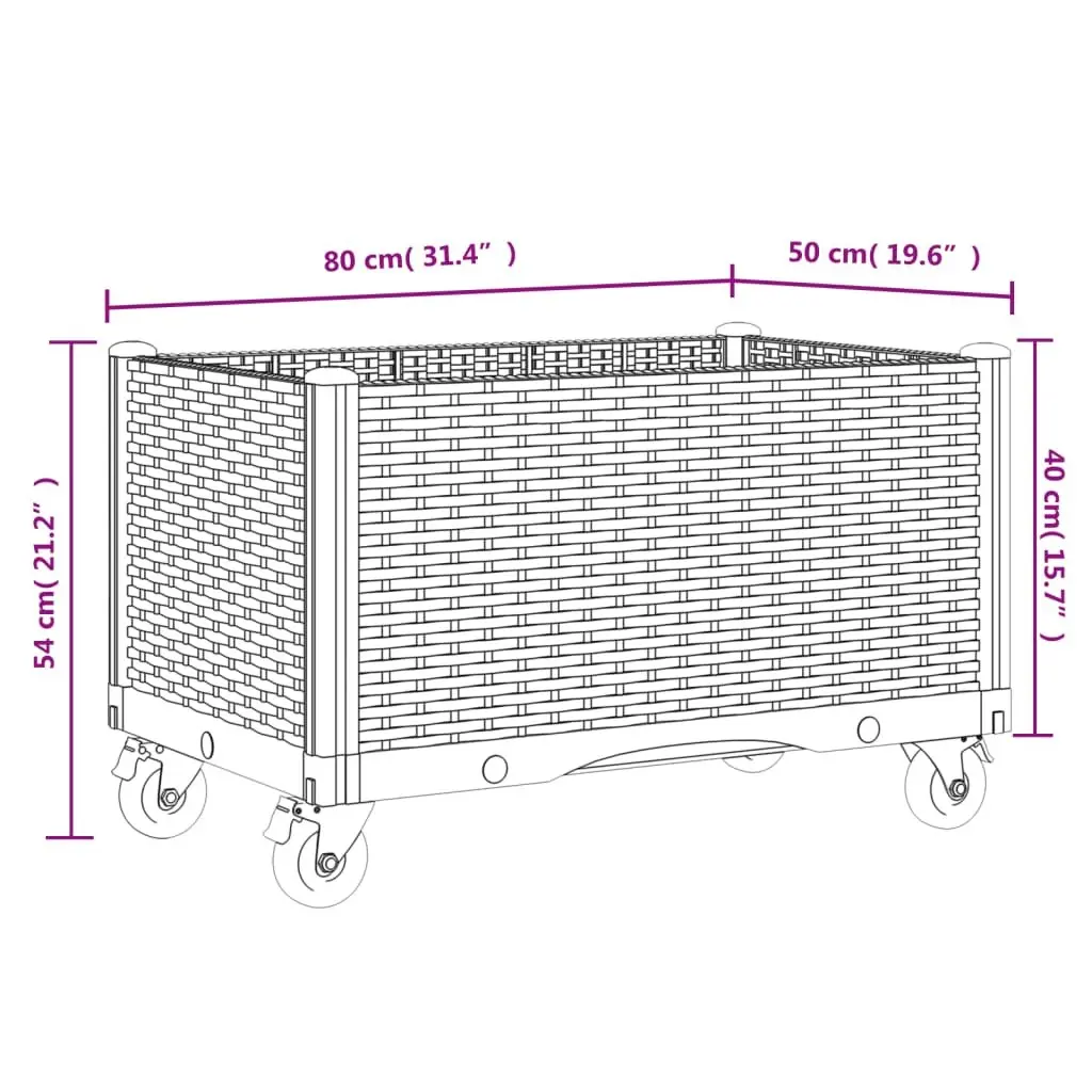 Garden Planter on Wheels for Climbing Plants