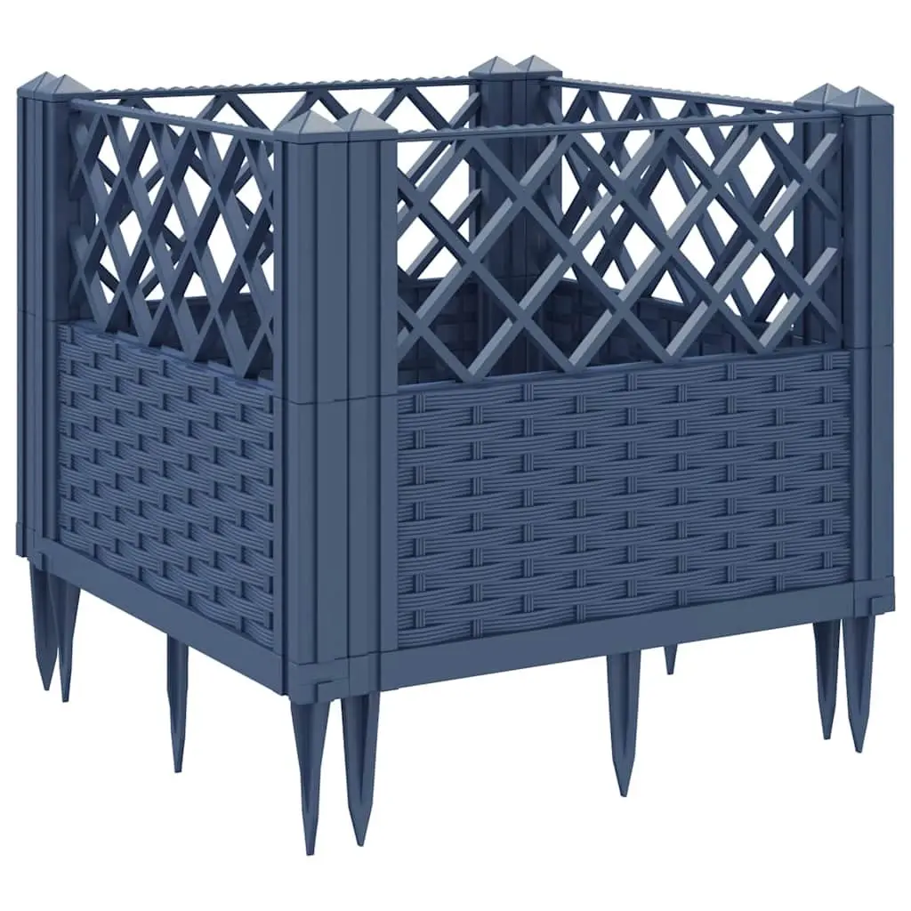 Modular Raised Bed Garden Planter Box in Grey