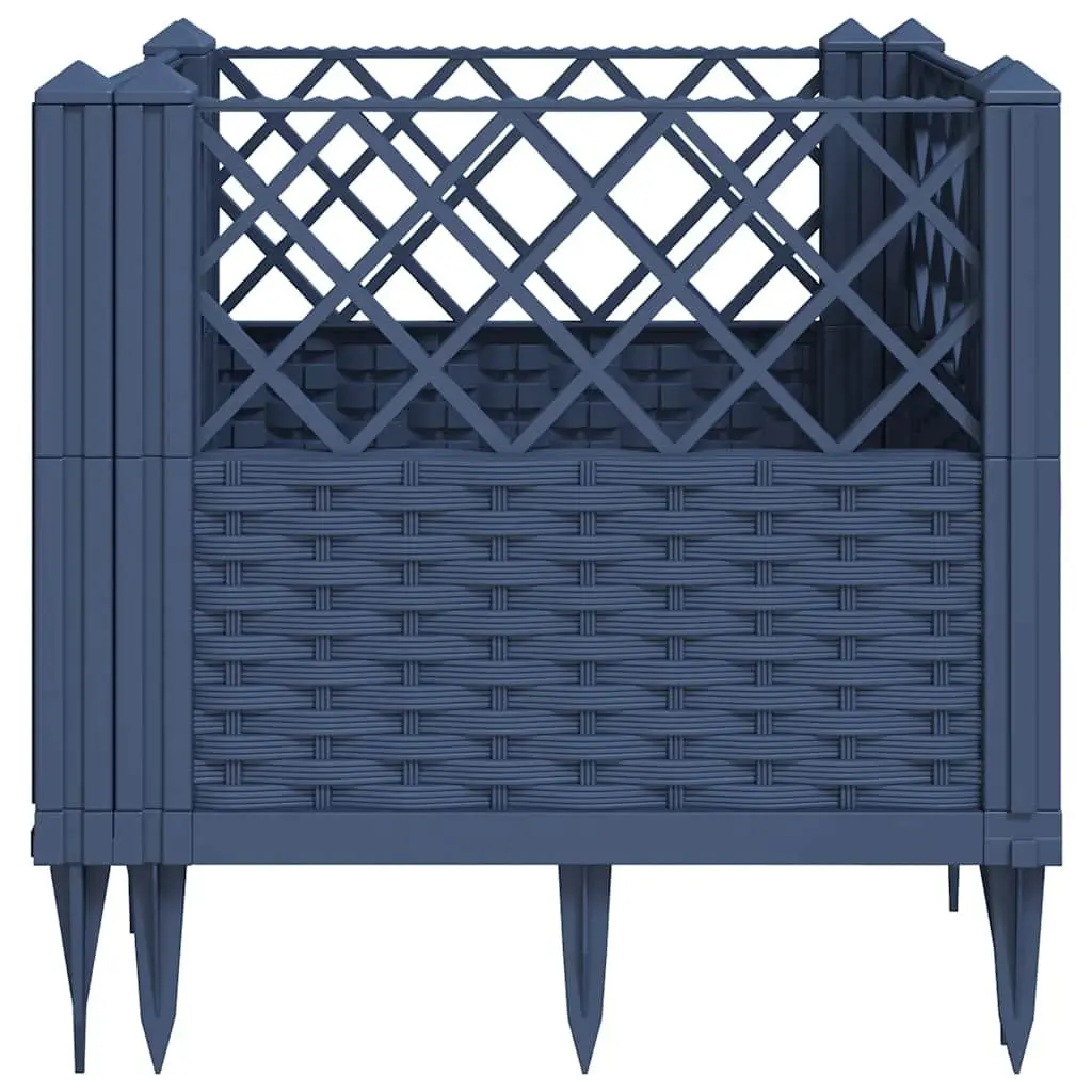 Modular Raised Bed Garden Planter Box in Grey