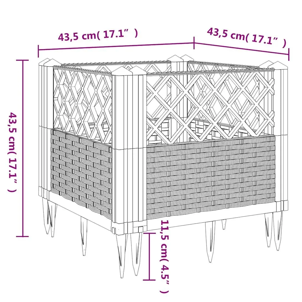 Modular Raised Bed Garden Planter Box in Grey