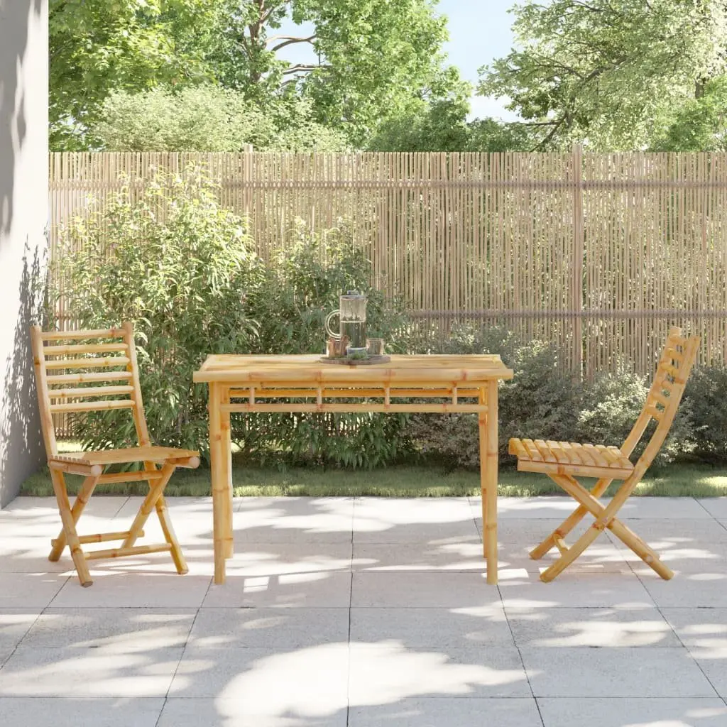 Bamboo Outdoor Dining Table 110x55x75cm Brown