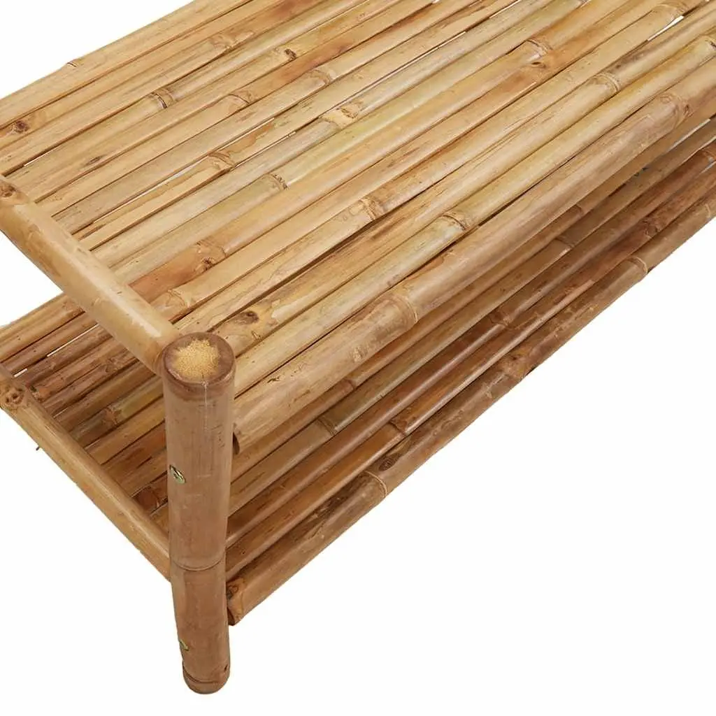 Bamboo Clothes Rack with Shelves for Organised Storage