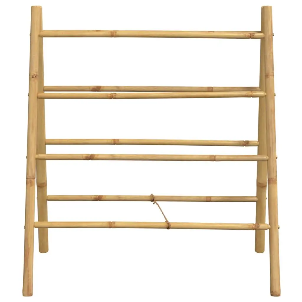 Double Towel Ladder Bamboo 4 Rungs Brown