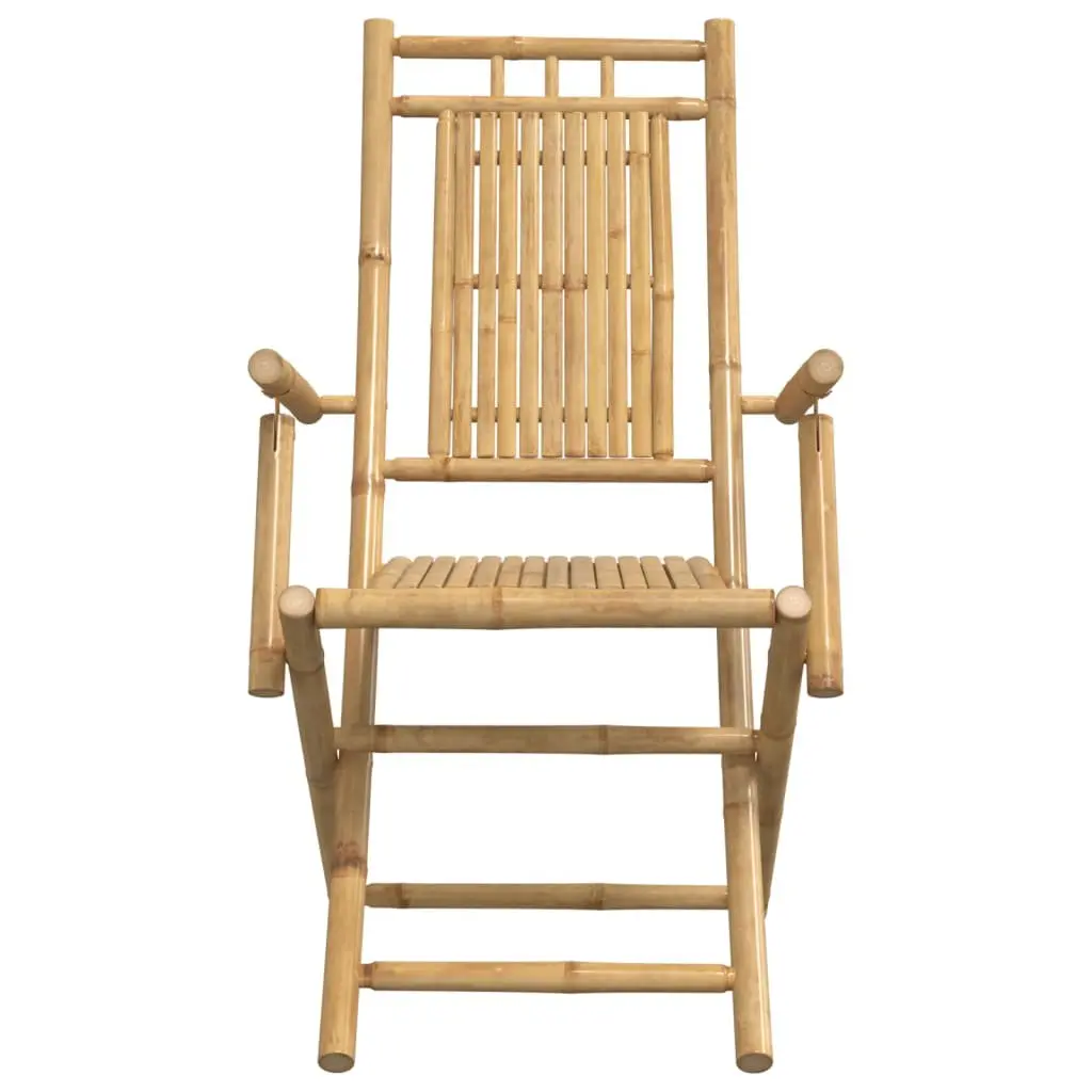 Folding Garden Chairs Bamboo 53 x 66 x 99 cm Brown 2 pcs