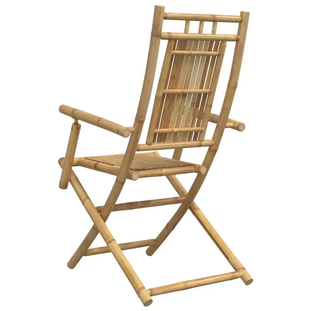 Folding Garden Chairs Bamboo 53 x 66 x 99 cm Brown 2 pcs