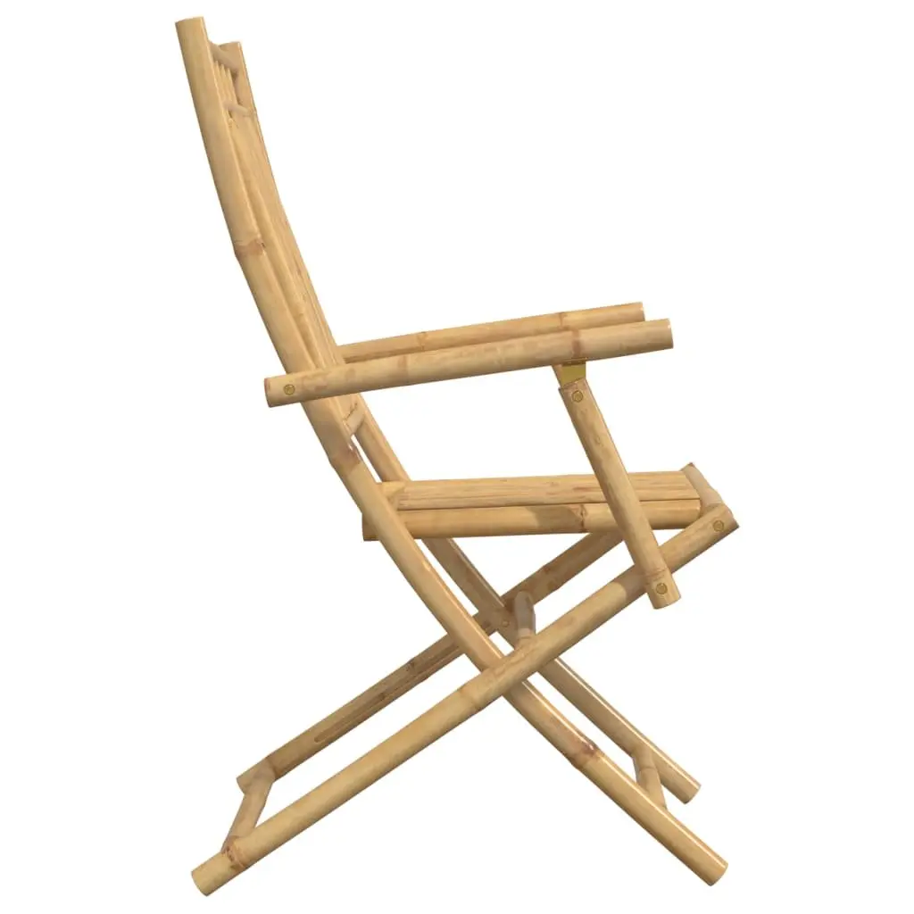 Folding Garden Chairs Bamboo 53 x 66 x 99 cm Brown 2 pcs