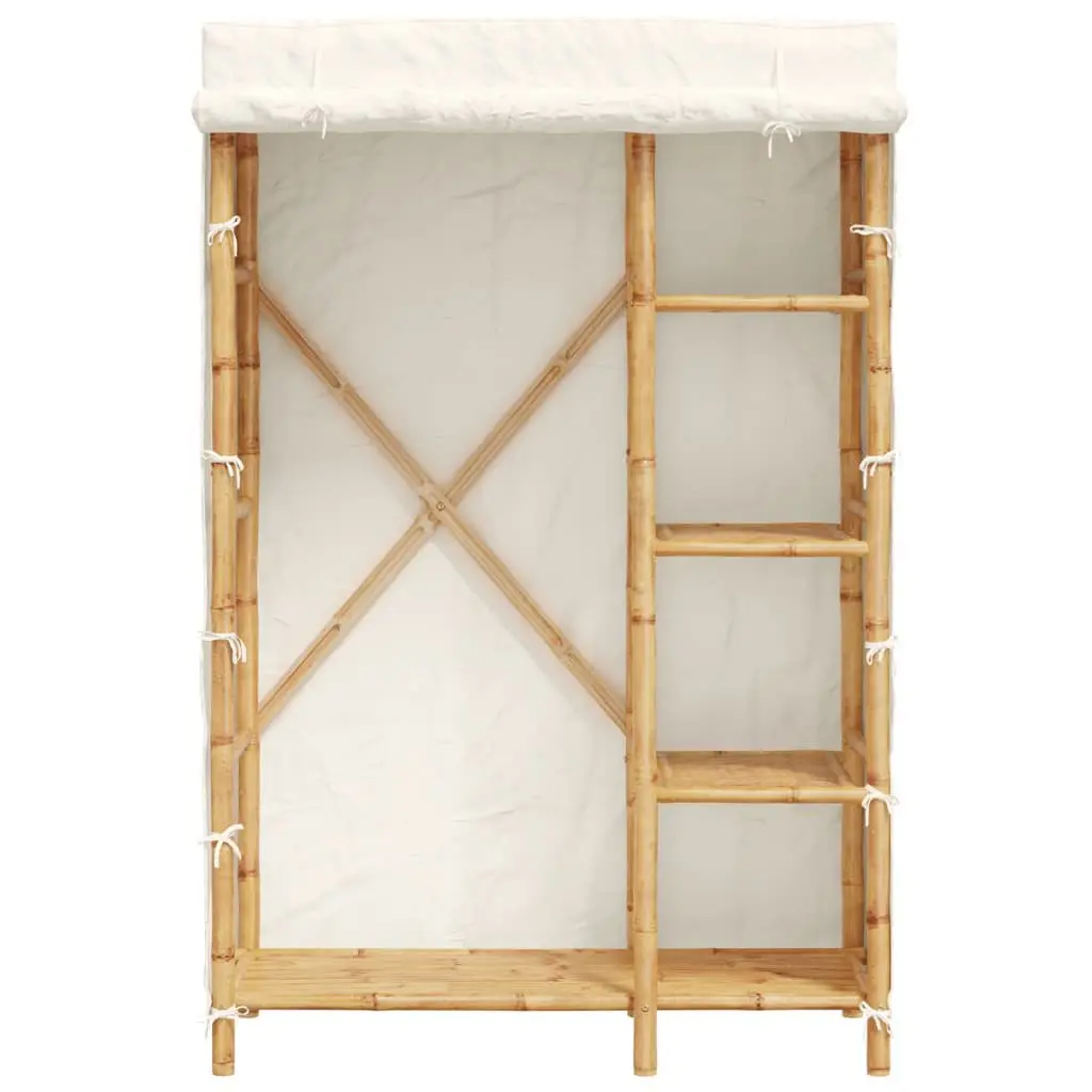 Wardrobe Bamboo 110x45x170cm Brown Storage Cupboard