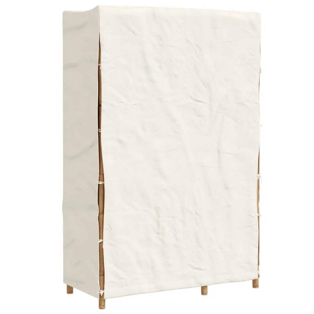 Wardrobe Bamboo 110x45x170cm Brown Storage Cupboard