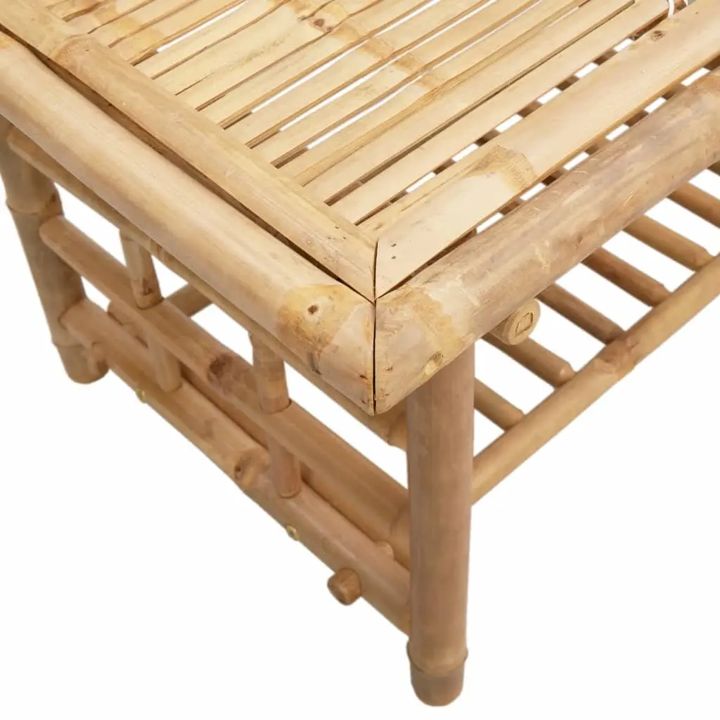 Bamboo Coffee Table with Storage, 110x55x45 cm