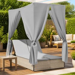 Premium Double Sun Lounger with Adjustable Backrest