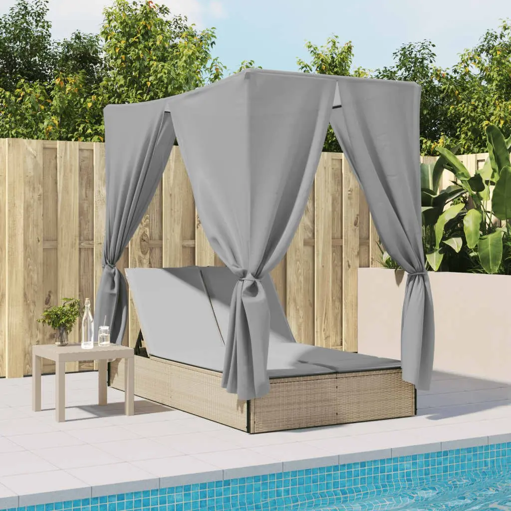Double Sun Lounger with Adjustable Backrest