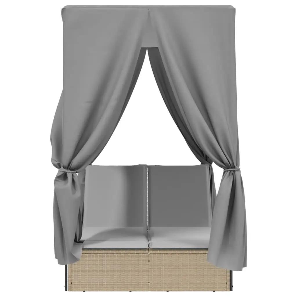 Double Sun Lounger with Adjustable Backrest