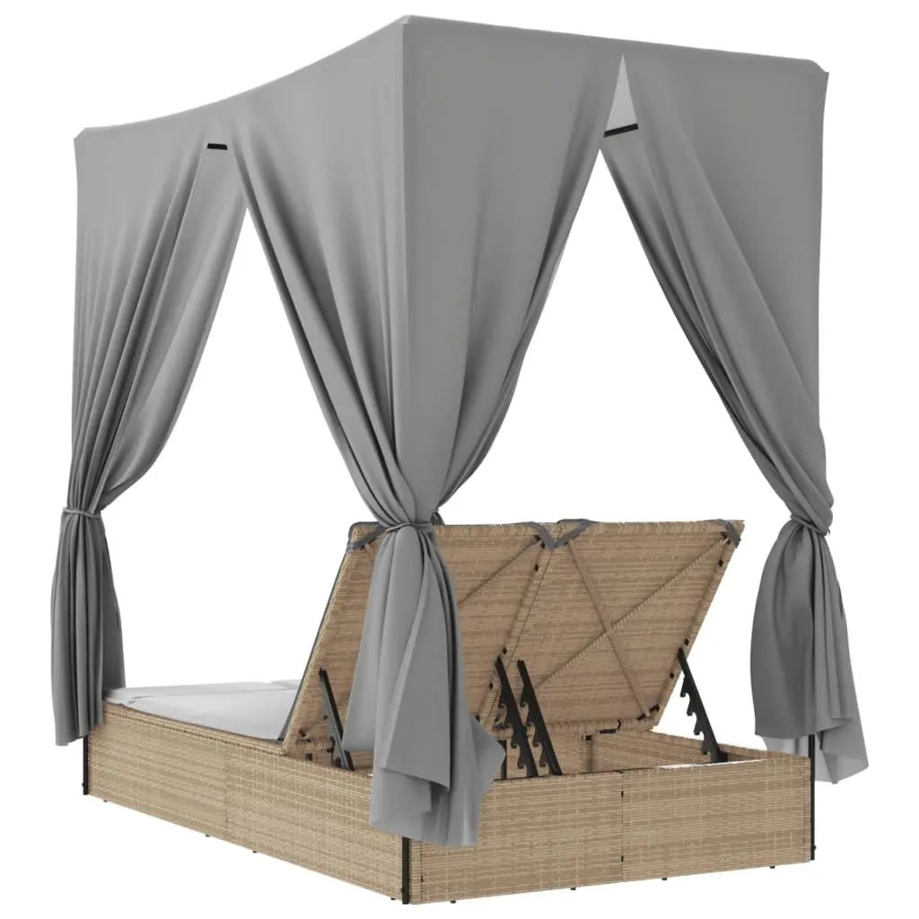 Double Sun Lounger with Adjustable Backrest