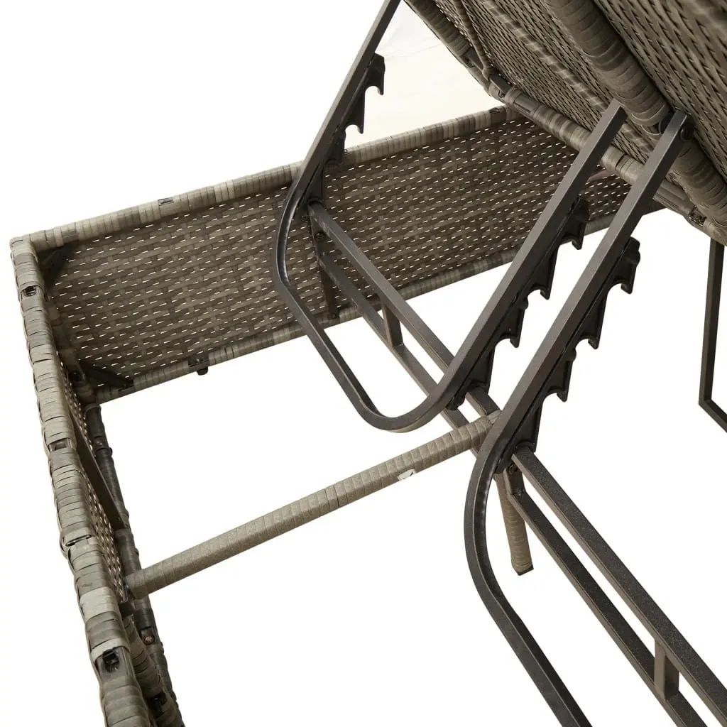 Outdoor Double Sun Lounger with Cushions and Parasol