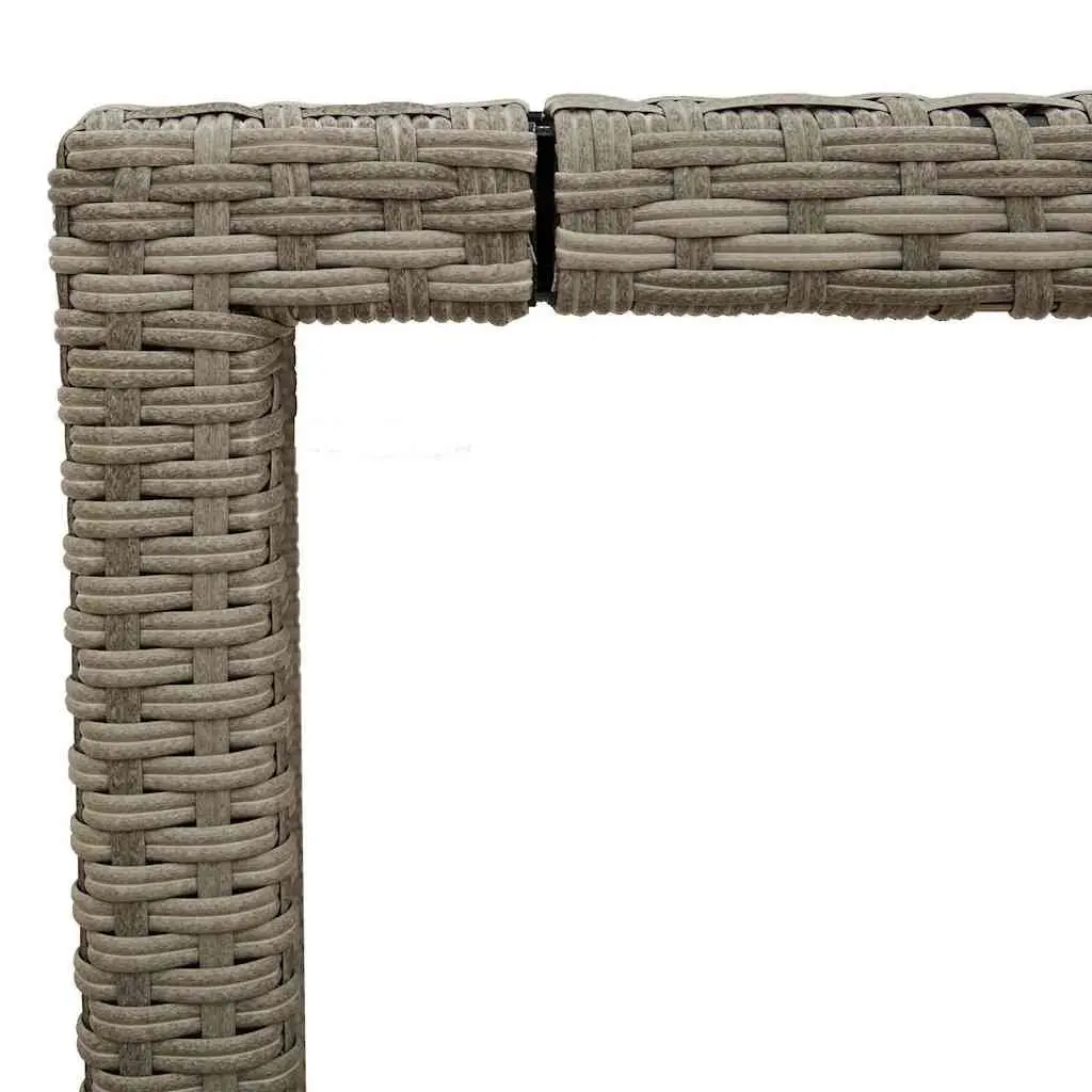 Grey Glass Top Garden Table for Outdoor Spaces
