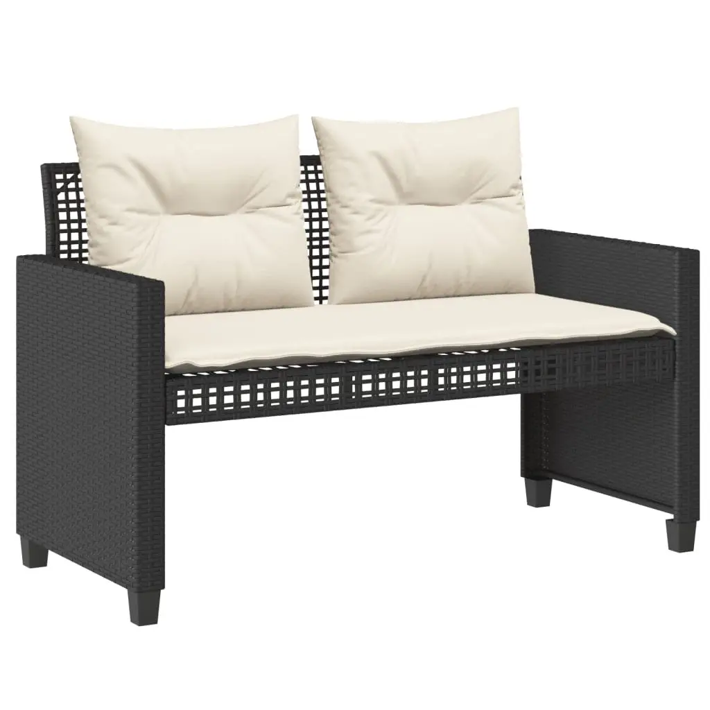 Black Poly Rattan 4 Piece Outdoor Sofa Set