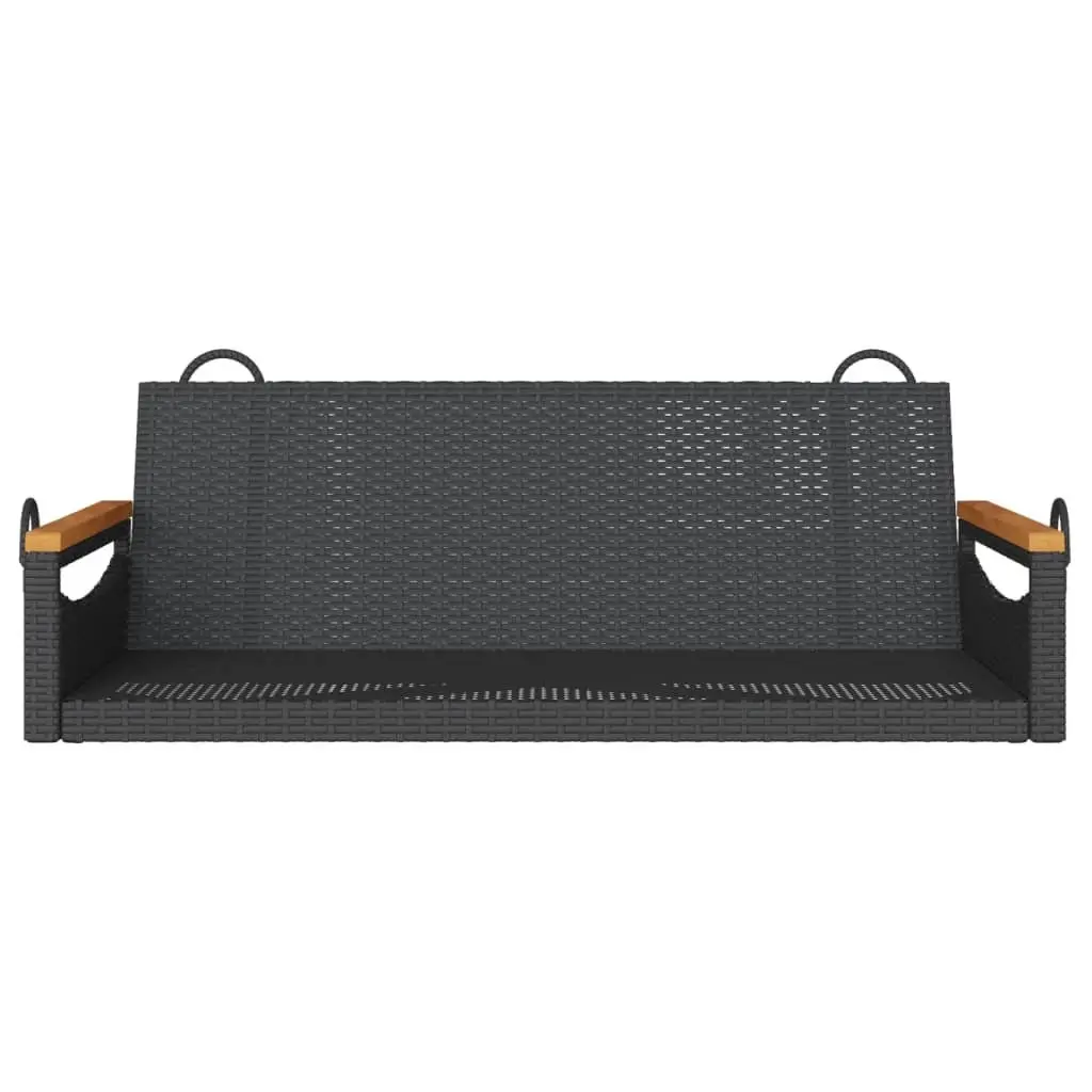 Outdoor Swing Bench in Black for Relaxation