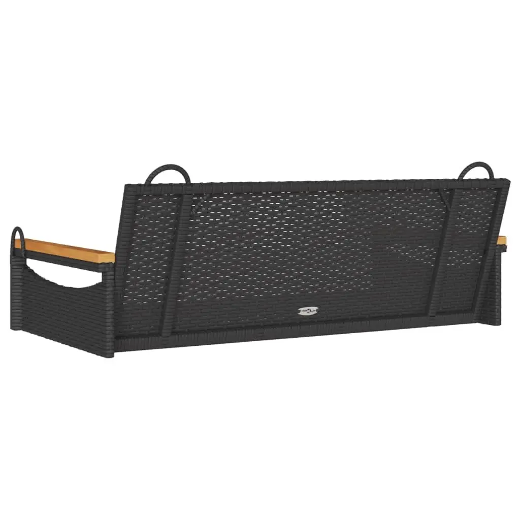 Outdoor Swing Bench in Black for Relaxation