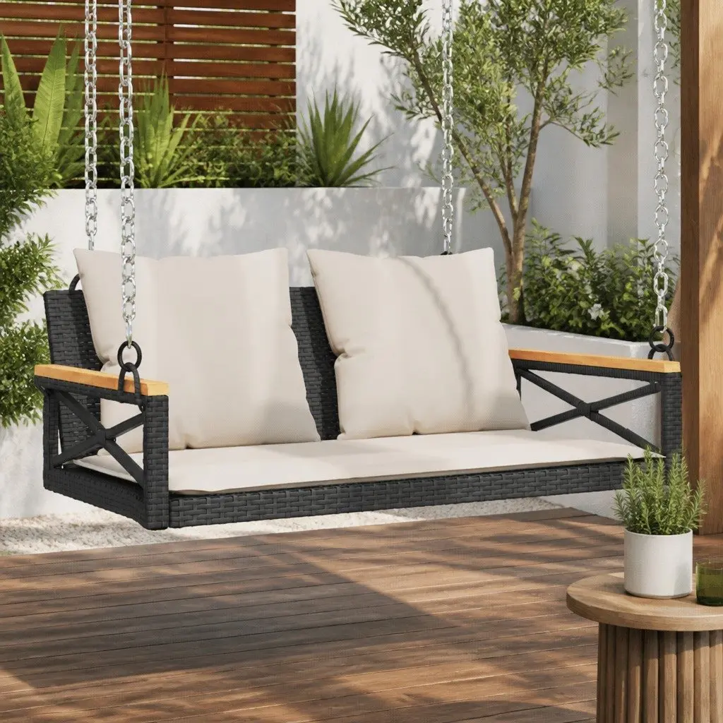 Swing Bench with Cushions for Outdoor Relaxation