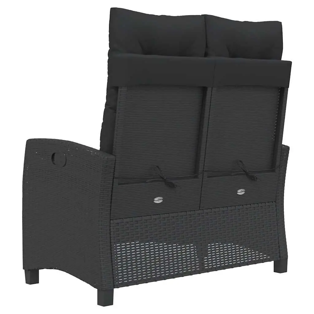 Adjustable Reclining Garden Bench with Cushions