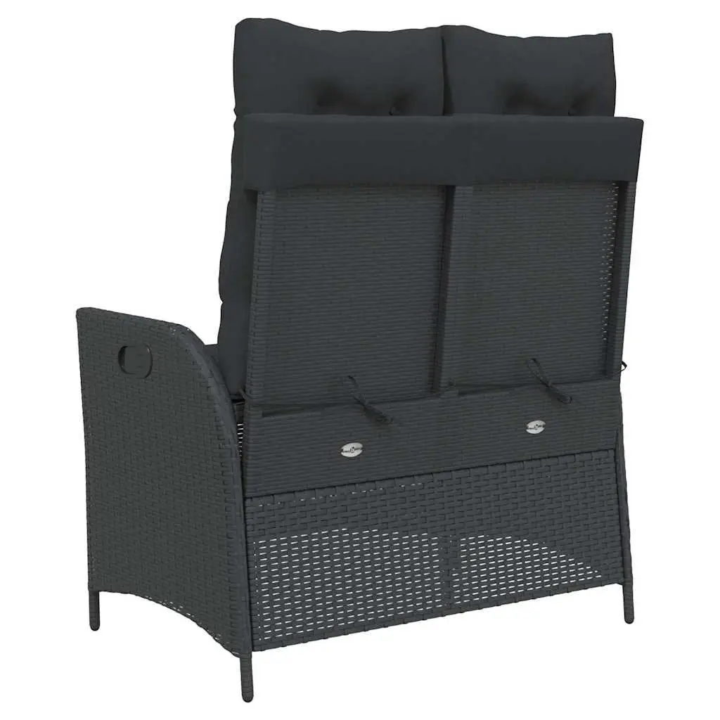Adjustable Reclining Garden Bench with Cushions