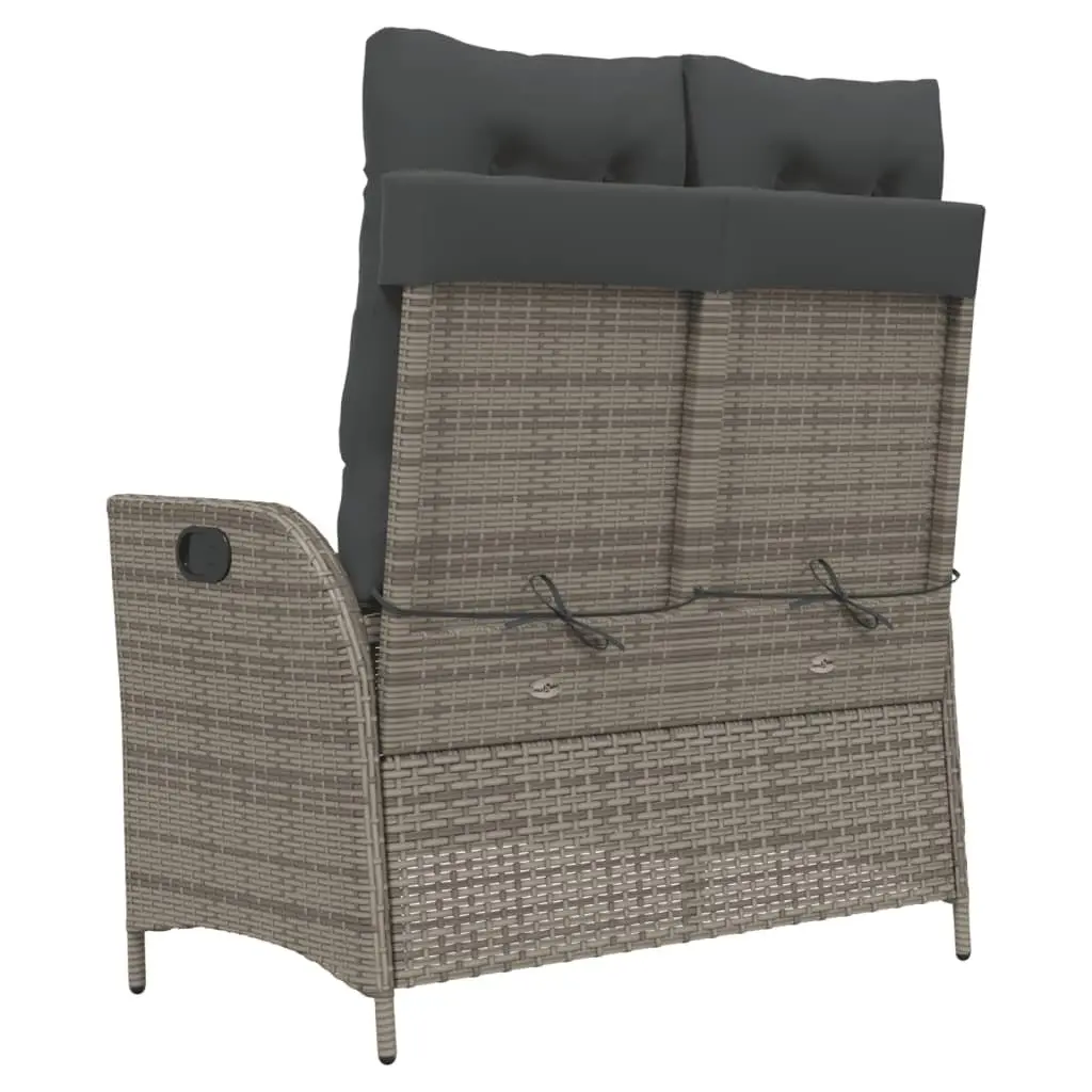 Reclining Garden Bench with Adjustable Backrest
