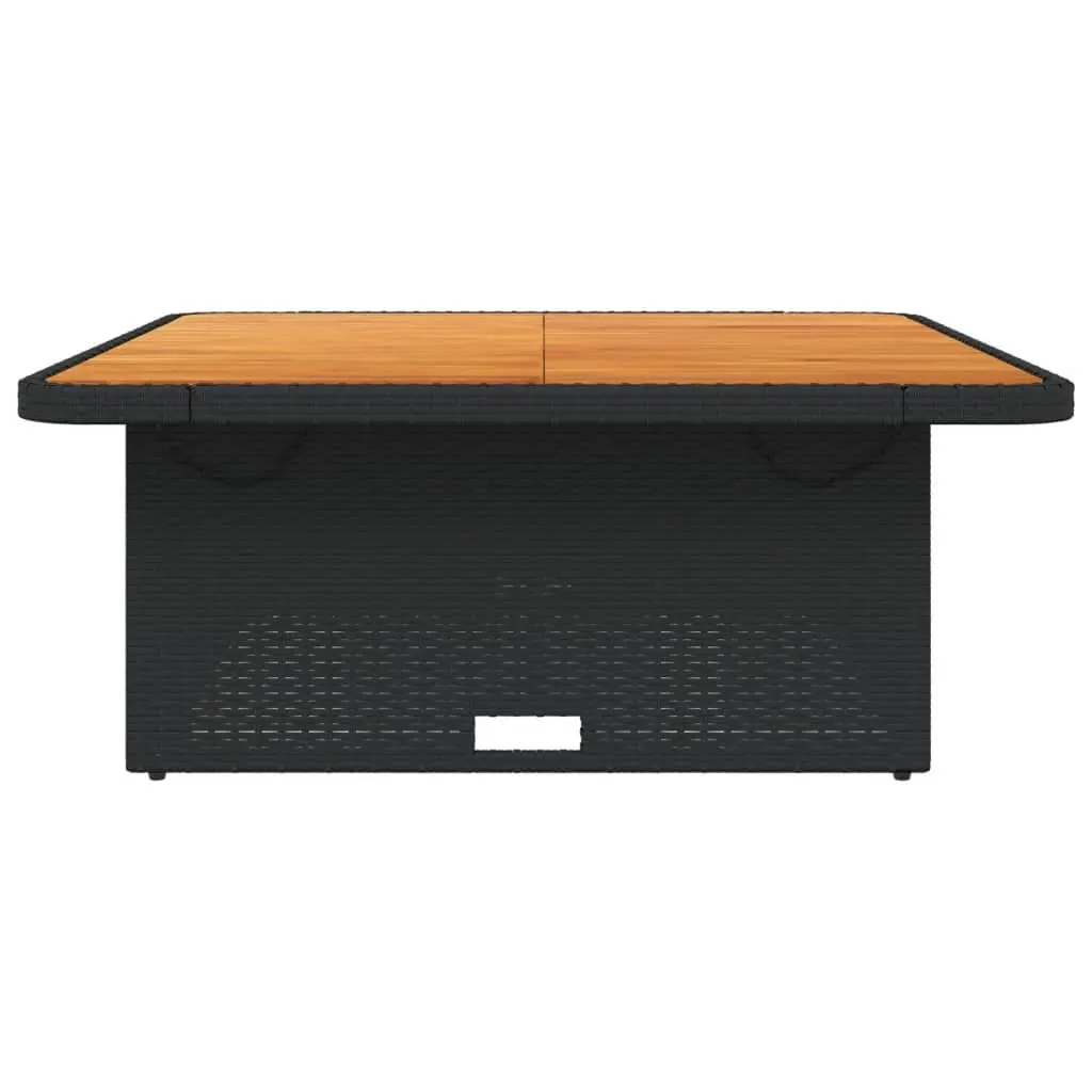 Black Garden Table 110x110x71 cm for Outdoor Spaces