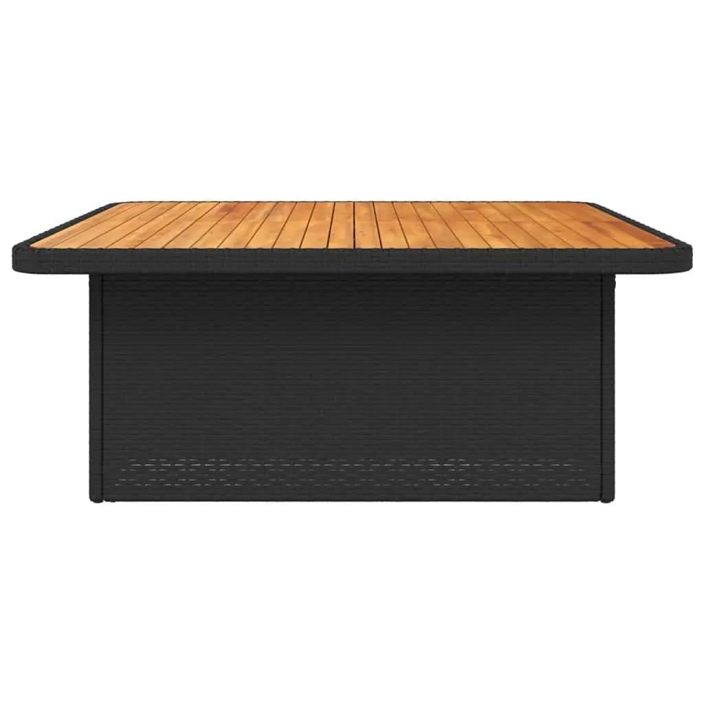 Black Garden Table 110x110x71 cm for Outdoor Spaces