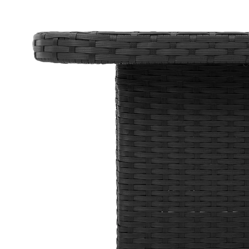 Black Garden Table 110x110x71 cm for Outdoor Spaces