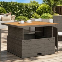 Sturdy Grey Garden Table 110x110x71 cm for Outdoors