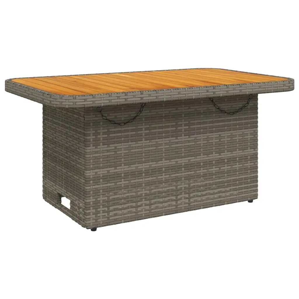 Grey Garden Table 90x55x71 cm for Outdoor Use