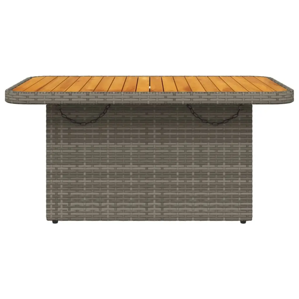 Grey Garden Table 90x55x71 cm for Outdoor Use