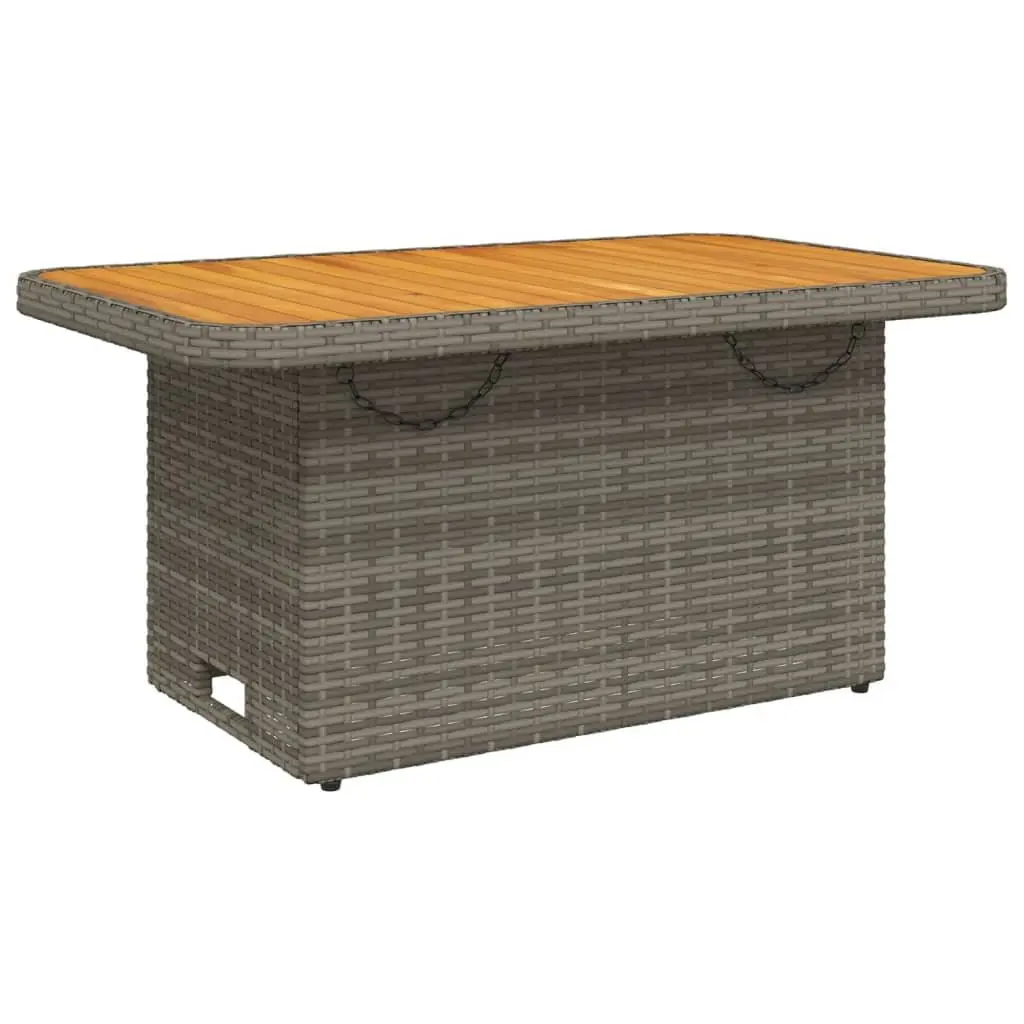 Grey Garden Table 90x55x71 cm for Outdoor Use