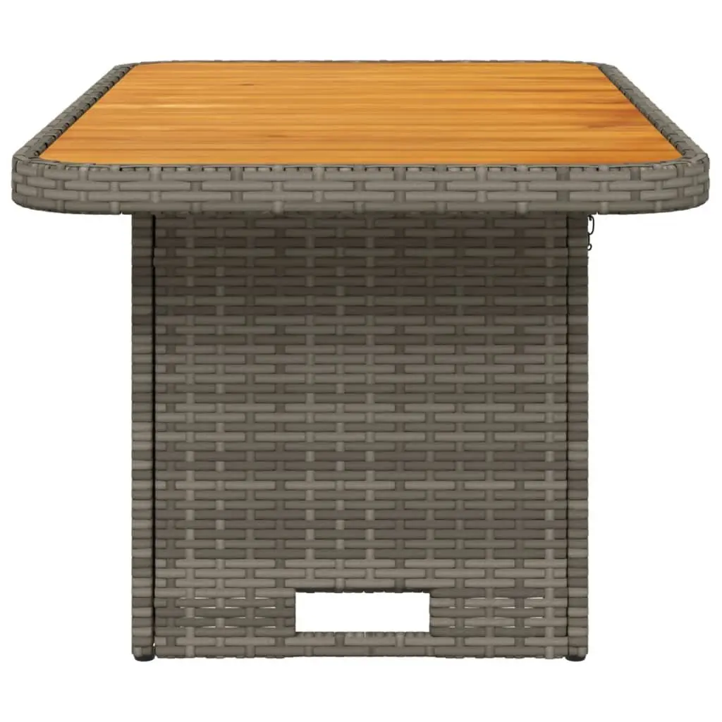 Grey Garden Table 90x55x71 cm for Outdoor Use