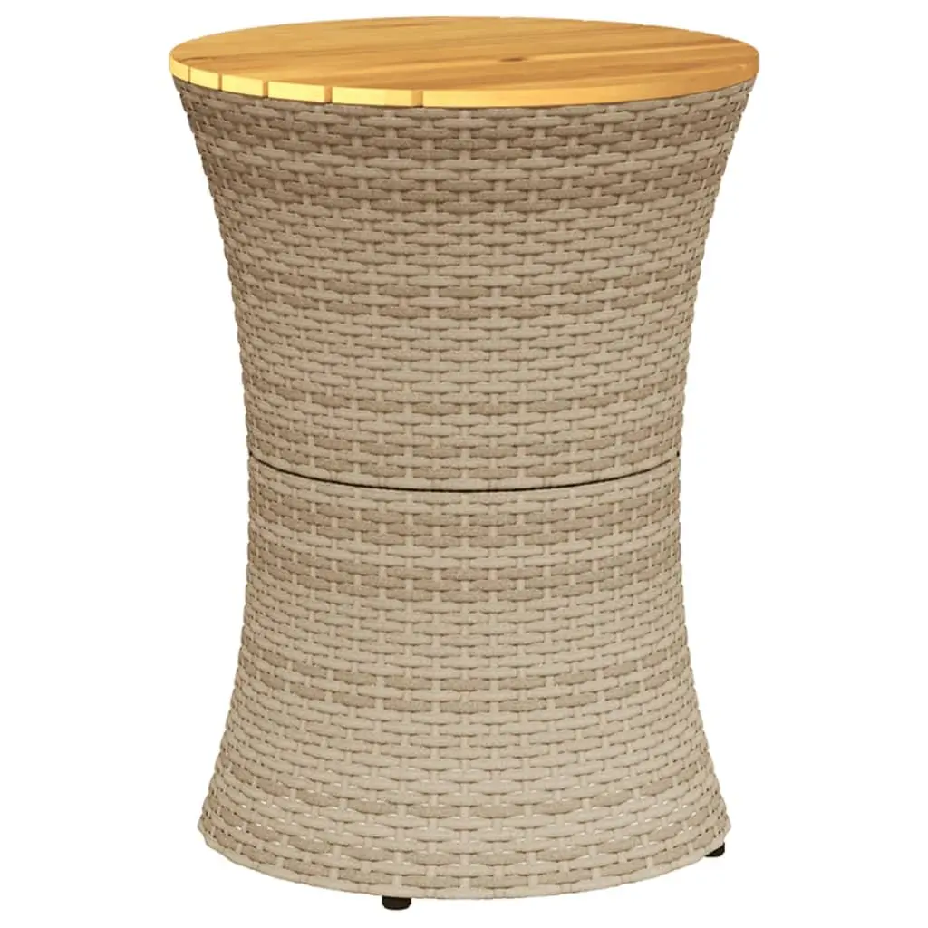Outdoor Drum-Shaped Garden Side Table in Beige