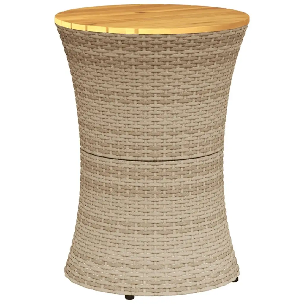 Outdoor Drum-Shaped Garden Side Table in Beige