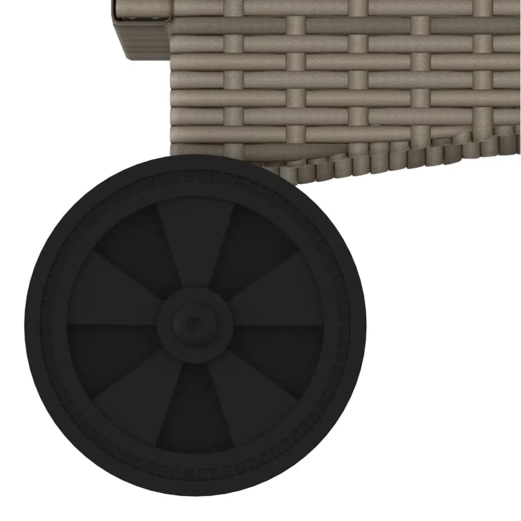 Sun Lounger with Wheels and Adjustable Backrest