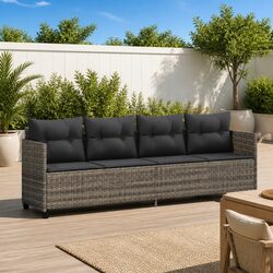 Premium Grey Sun Lounger with Cushions for Outdoor Comfort