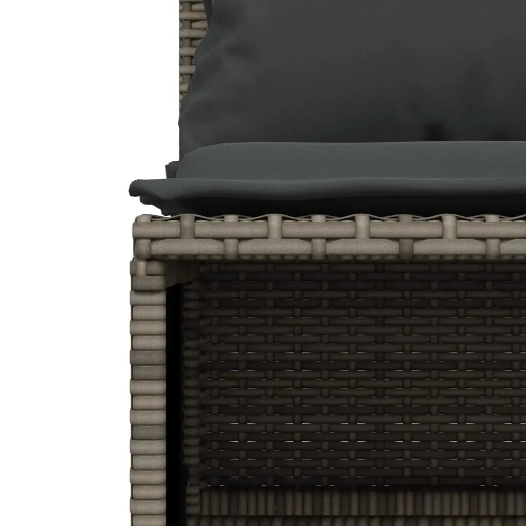 4 Piece Outdoor Sofa Set Poly Rattan Grey Patio Furniture